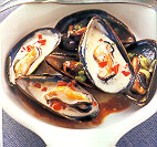 Mussels on the half-shell